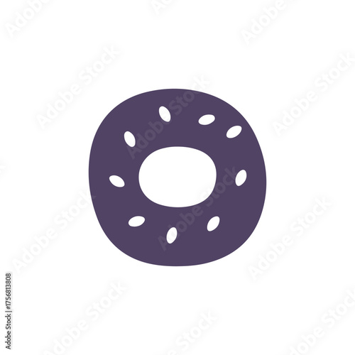 Minimal Vector Bagel Logo Design – Modern Bakery Emblem, Simple Breakfast Food Icon, Elegant Circular Bread Illustration for Café Branding, Restaurant Identity