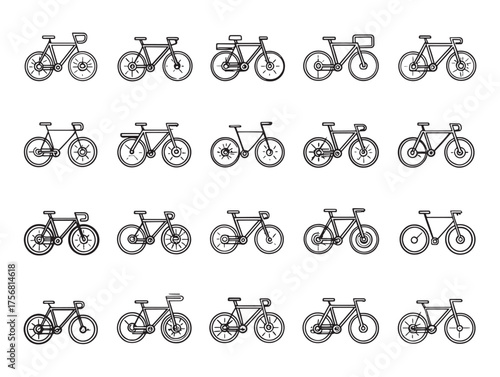 Bicycle line art modern vector style
