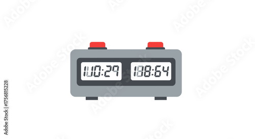 Retro Dual Display Timer with Red Buttons for Time Management and Competition Scenarios
