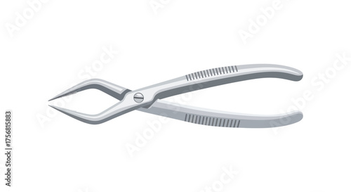 Illustration depicting orthodontic pliers, essential dentistry tools, with delicate tips and