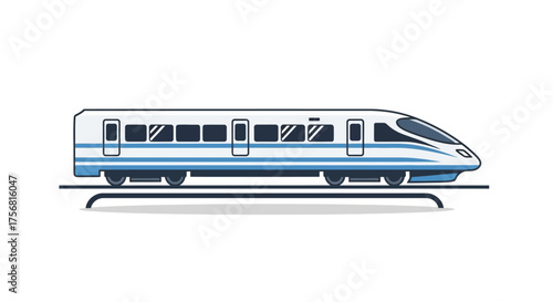 Stylized depiction of a streamlined high speed train, emphasizing modern transport innovation and