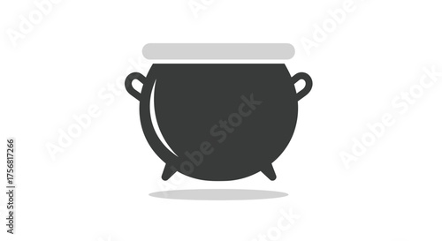 Enigmatic cauldron vector illustration against isolated backdrop for fantasy themes