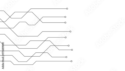 Fotografía Abstract futuristic circuit board Illustration, Circuit board with various technology elements