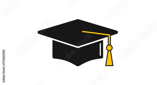 Graduation celebration icon: Academic cap graphic, signifying achievements and learning milestones