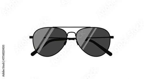 Aviator sunglasses vector illustration with stylish design and modern appeal for summer and holidays