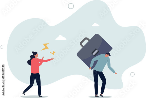 Fired employee, layoff or dismissal worker, misconduct or underperform staff, failure or trouble employment, jobless or unemployment concept.life and employment of people.