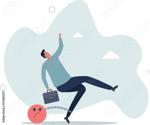 Stressed burden, anxiety or negative thinking, anger or emotional causing problem, mental health or depression, overworked or overwhelmed concept.life and employment of people.