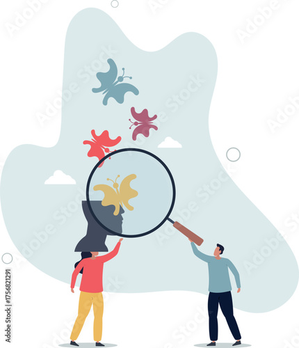 Mental health awareness and emotional inner self care.Psychology or psychotherapy research to help people solve mind problems.life and employment of people.