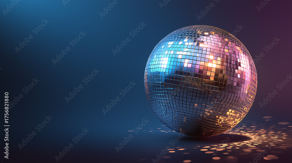 Obraz premium Disco ball party light background for celebration and entertainment