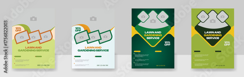 lawn and garden flyer design template landscaping services Tree and gardening service poster leaflet design. Lawn Care and Gardening Services Flyer Design, Landscaping leaflet design set