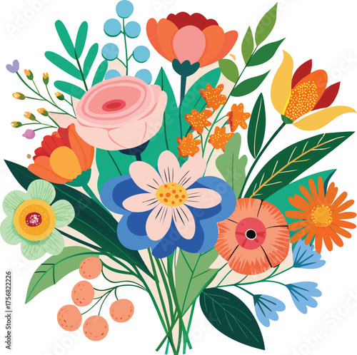 hand-drawn-garden-flower-bouquet-with-colorful-blo.eps
