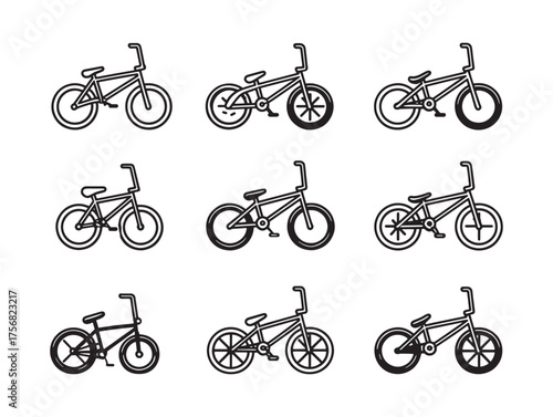 BMX Trick Bike line art adventure