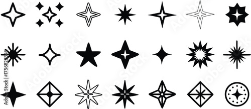 Collection of hand drawn music player icons featuring play pause skip rewind and volume controls