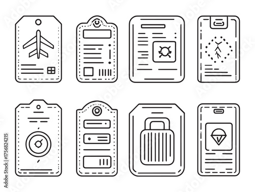 Boarding Pass Line Art Journey Awaits Everyone