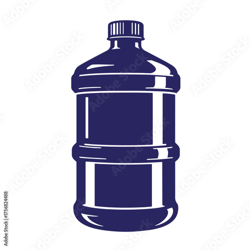 Blue vector illustration of a large water bottle for clean drinking water supply