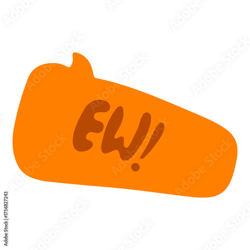 Wavy Orange Ew Bubble