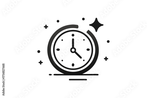 Sparkle second tick clock icon precise second hand display