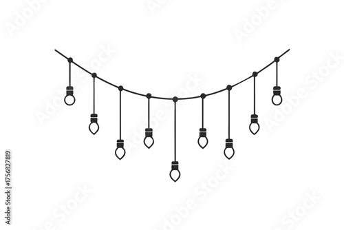 Vertical hanging garland decoration party celebration festive string holiday decor