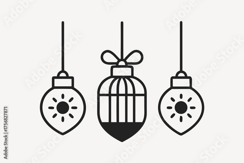 Vertical hanging gift garland festive decoration holiday party celebration design