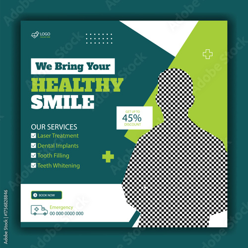 Modern health care and medical social media post template design collection