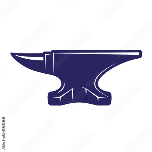 Vector illustration of a classic anvil with a clean and modern design style.