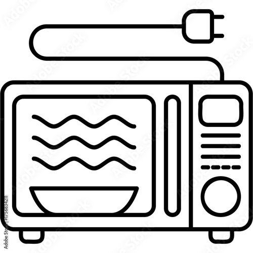 Line Art Microwaves Icon