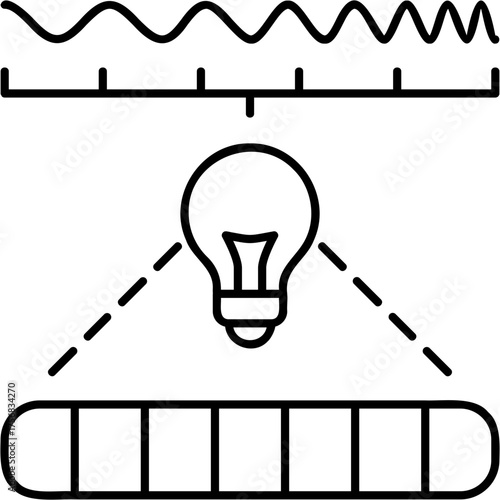 Line Art Electromagnetic Spectrum Icon