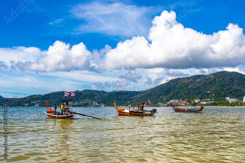 Wallpaper Mural Longtail boat long tail boats at the Patong Beach Thailand. Torontodigital.ca