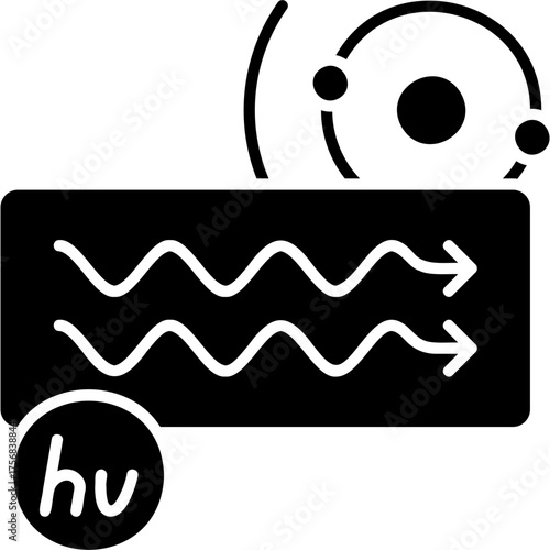 Solid Glyph Photon Icon