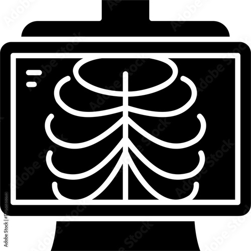 Solid Glyph X-Ray Icon