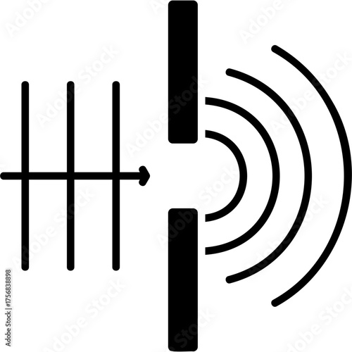 Tableau sur toile Solid Glyph Diffraction Icon