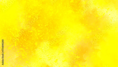 Bright Yellow Grunge Watercolor Texture Background