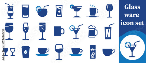 Glassware icon set, biology, equipment, engineering, analysis, astronomy, thin, tube, chemical, laboratory, science, pharmacy, molecule, flask, study, line, science and more