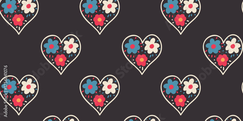 vector illustration romantic pattern for print