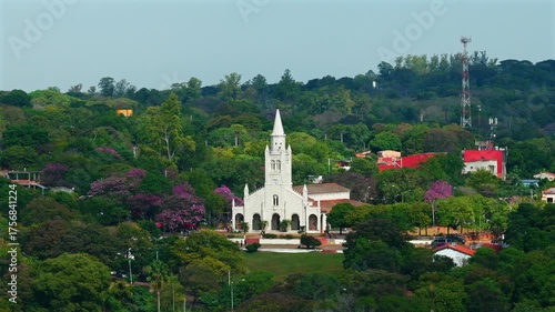 Wallpaper Mural Catholic Church Of Our Lady of Candlemas In Aregua, Paraguay, South America. Aerial Shot Torontodigital.ca