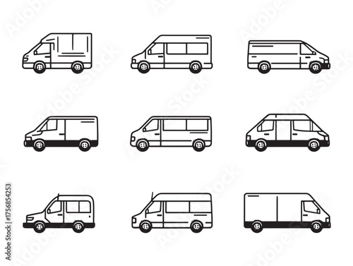 Cargo Van Line Art Efficient Transport Ideas