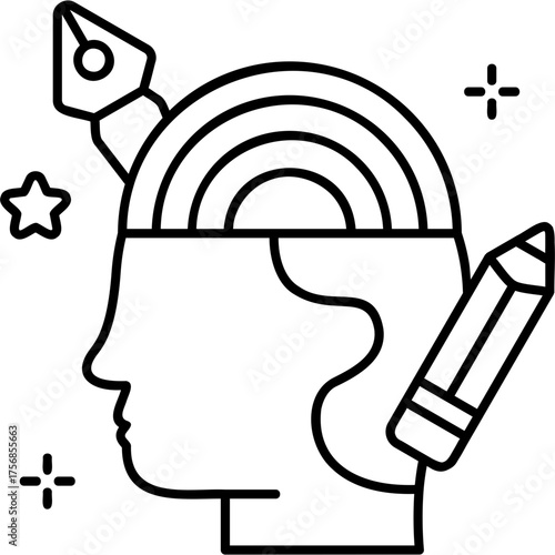 Line Art Inspiration Icon