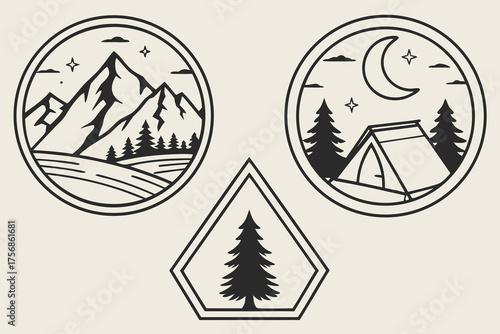 Travel & nature badges / icons