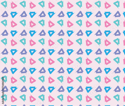 design vector art seamless pattern colorful triangle geometric pattern
