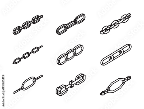 Chain bracelet line art elegant design