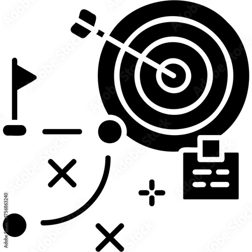 Solid Glyph Strategy Icon