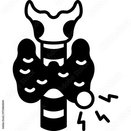 Thyroid Disorder Solid Icon