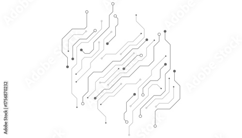 Circuit board digital abstract background. Motherboard technology texture design. AI semiconductor and computer processor on tech bg. Vector illustration