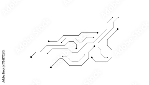 Circuit board digital abstract background. Motherboard technology texture design. AI semiconductor and computer processor on tech bg. Vector illustration