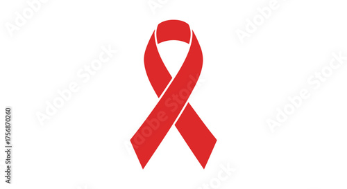 Red Ribbon Awareness Symbol for AIDS Education and HIV Prevention Outreach