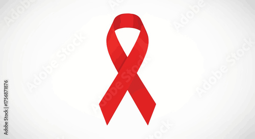 Promoting global solidarity and health education for HIV and AIDS awareness with the iconic red ribbon symbol