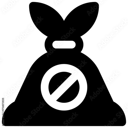 Waste reduction. Outlined stroke vector icon with black-filled details.