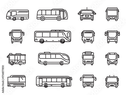 Coach Bus Side line art scenic routete