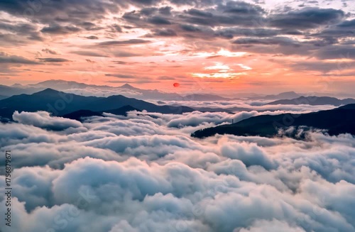 clouds over the mountains