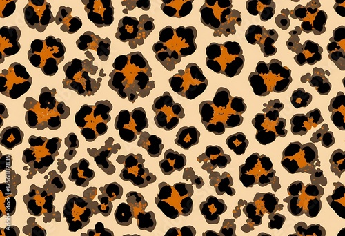 Exotic leopard print animal pattern texture background